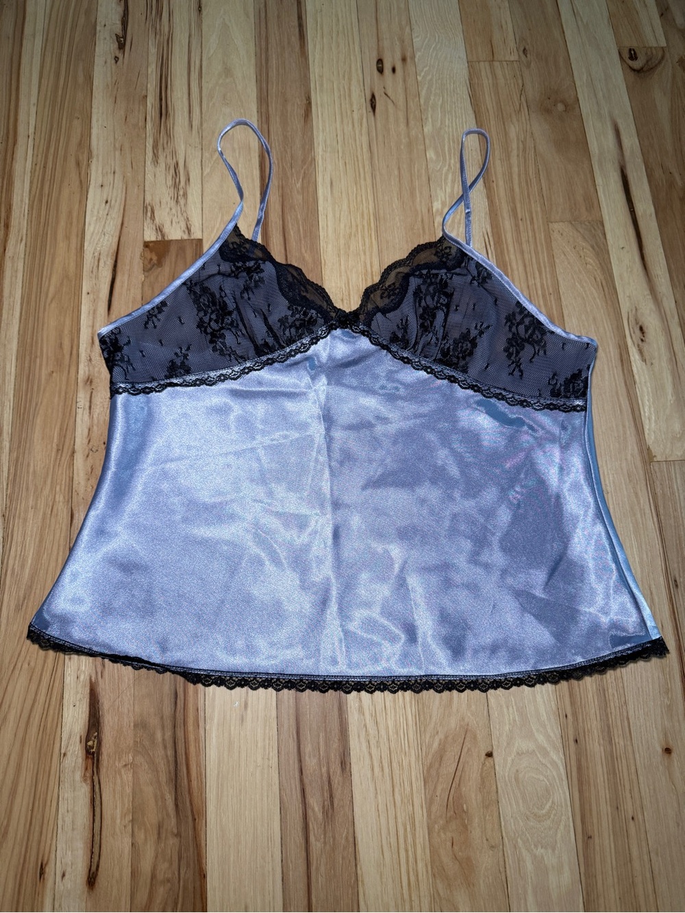Vintage Y2K LAI Design Satin Lace Cami Lingerie Top
